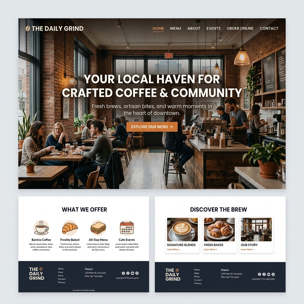 The Daily Grind — Cafe Website